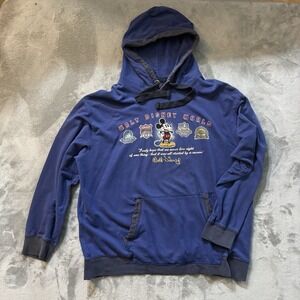 Disney Parks Hoodie Mens XL Mickey Mouse Park Logos Embroidered Pullover